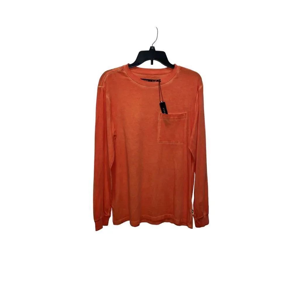 Edgar and Ash Orange Men’s Long Sleeve W/Front Pocket Size Medium NWT